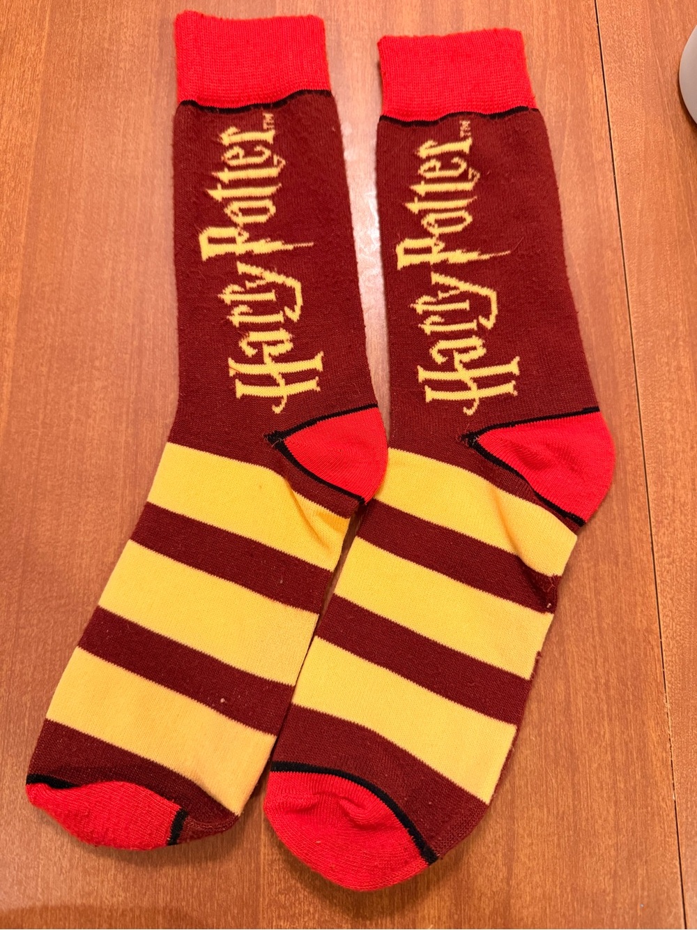 Harry Potter Gryffindor Stripe Crew Socks - Maroon & Yellow